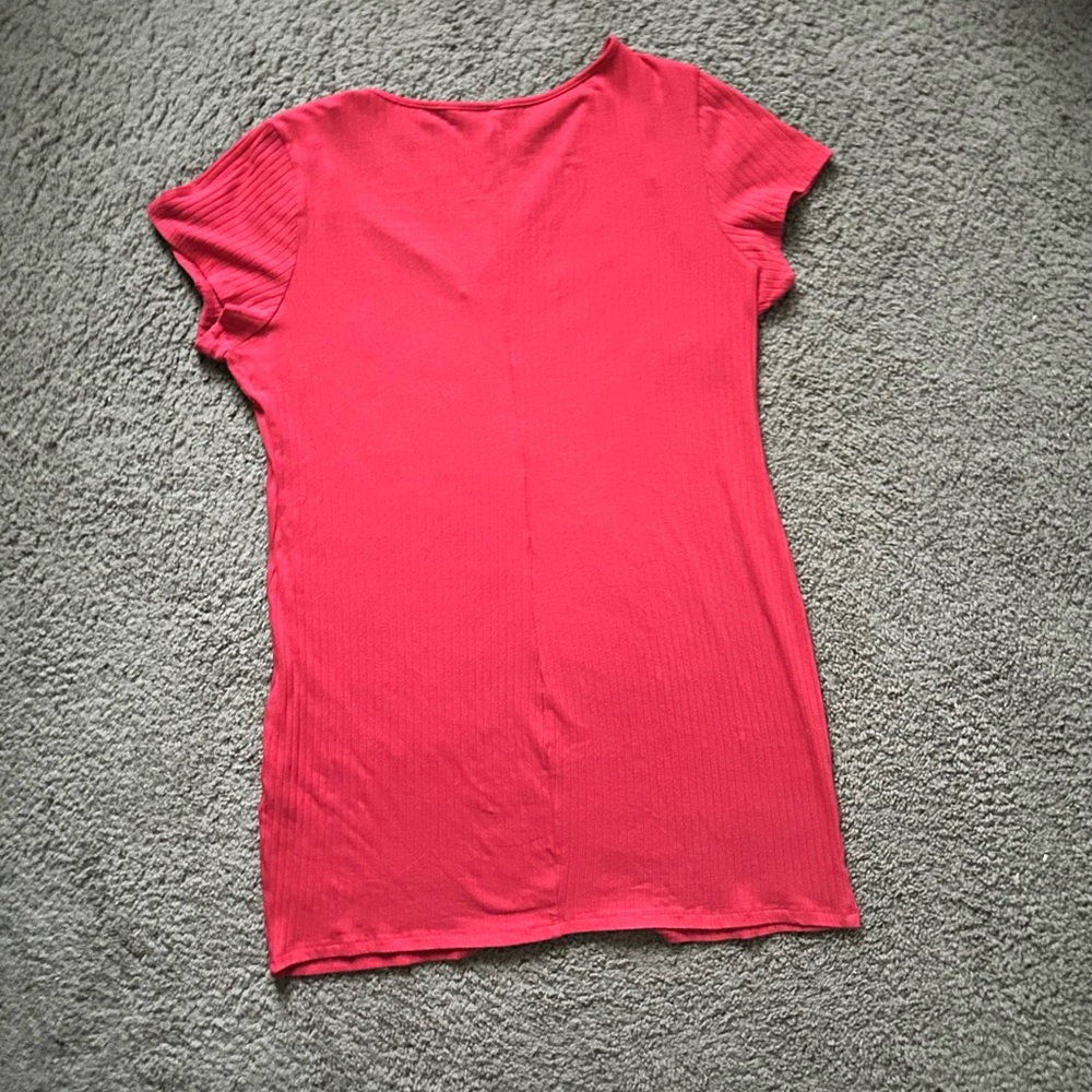 Red Ribbed Dress - Picture 2 of 2